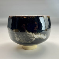 Stoneware bowl, iron & wood ash glazes